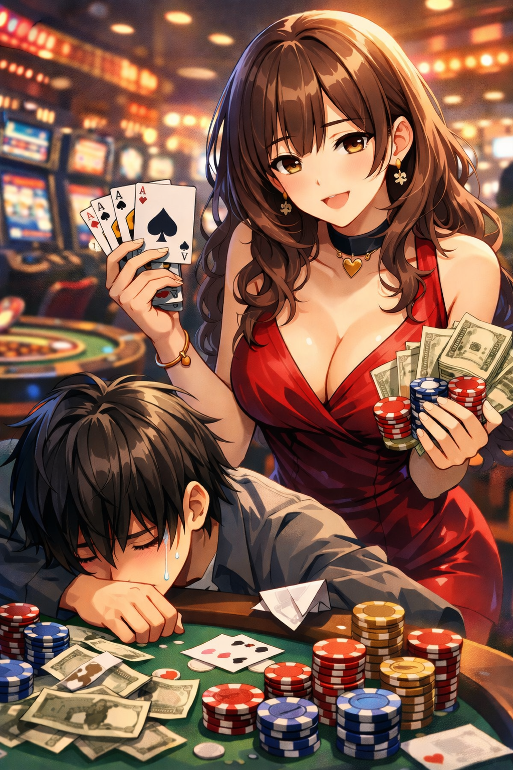 ギャンブルをしていたら優しいお姉さんにすべてを奪われて